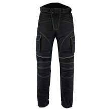 (Black Cargo, 38 W) Men's Waterproof Thermal Armoured Motorcycle Trousers