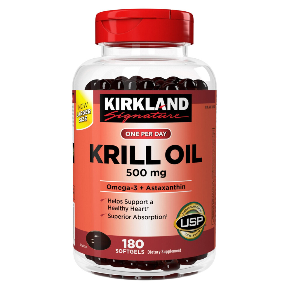 Kirkland Signature One Per Day Krill Oil 500 mg, 180 Softgels