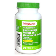 Walgreens Dubbel Sterkte Glucosamine Sulfaat 2KCl ChondroÃtine Sulfaat, Plus MSM, 90 Tabletten