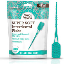 GuruNanda Interdental Floss Picks, 100 kpl: Hammaslanka hammasvÃlilehdet poistavat ruokajÃÃmÃt ja plakin, hellÃvaraiset ikenille.
