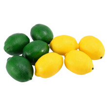 8 Pack Artificial Lemons Fruit for Vase Filler Home Kitchen Party Decoration, Yellow and Green