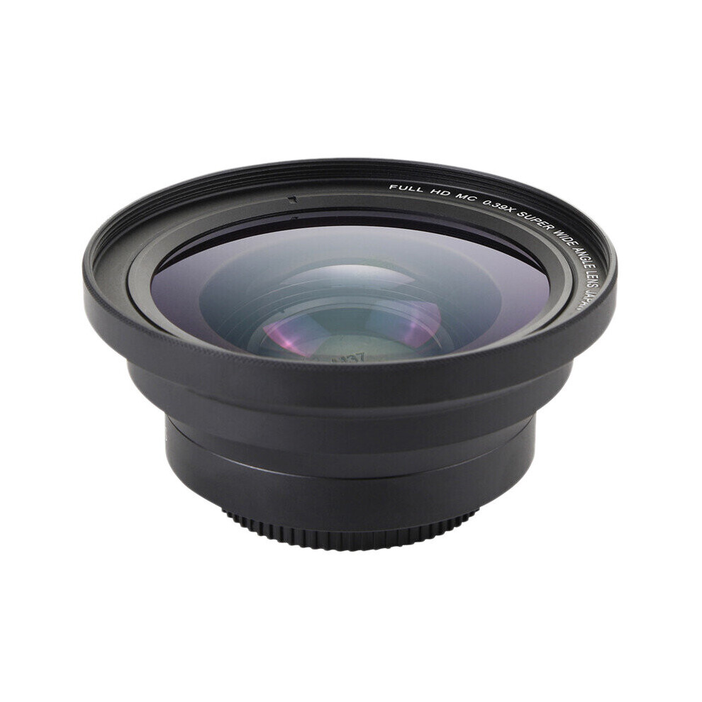 Professional 37mm Macro+72mm Wide Angle Lens 0.39X Full HD for 4K Camcorder