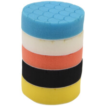 Tlily 5 Stück 4 Zoll Polierpads Schwamm Pads Kit für Auto Buffer Polierer Schleifen, Wachsen, Polieren, Versiegeln Glasur