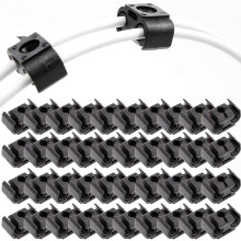 40PCS 2 Point Brake Pipe Line Retaining Clip Holder Bracket 811611797 Double Conduit Base Clip 4.75mm Black