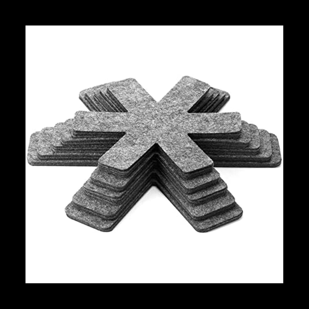 20 Pot Pan Protectors, 5 Sizes of Gray Felt Pan and Pan Separator Pads, Non- Pan Divider Pads