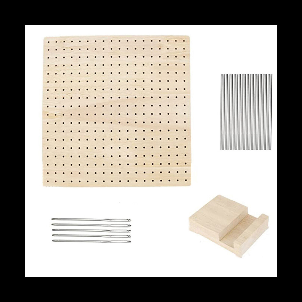 Crochet Blocking Board, Wooden Handcrafted Knitting Blocking Mats and Pins for Knitting and Crochet Projects
