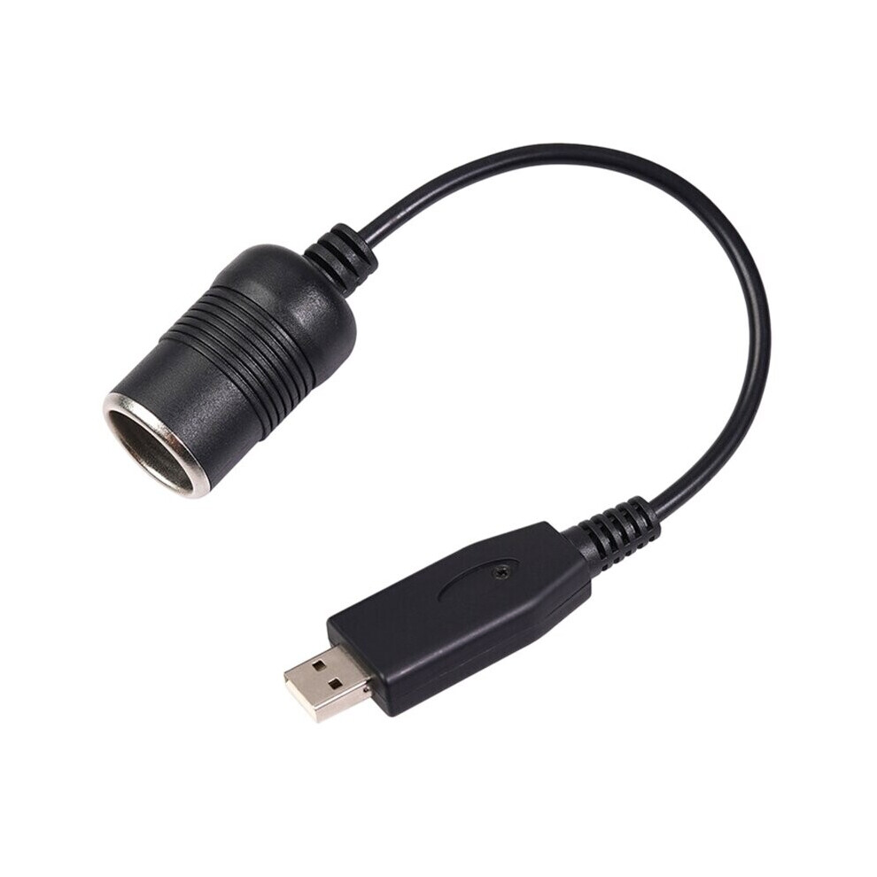 Wired Controller Converter Adapter USB Port to 12V Car Lighter Socket Female Power Cable for Power Bank