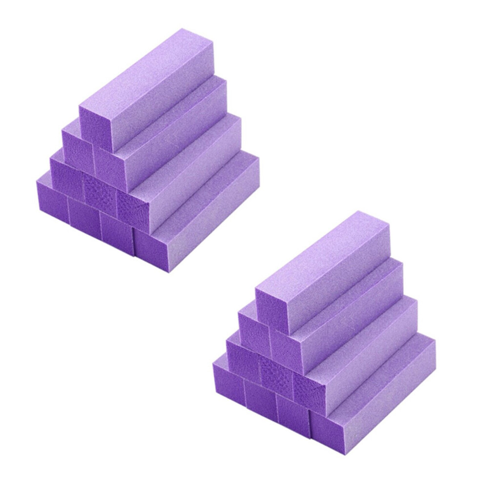 20X Buffing Sanding Buffer Block Files Acrylic Pedicure Manicure Nail Art Tips (Color: Purple)