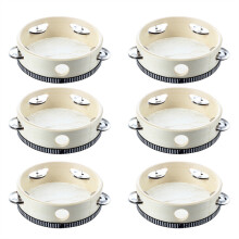 6 Pcs 6 inch Musical Tambourine Tamborine Drum Round Percussion Gift for KTV Party