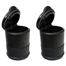 2X Cinzeiro preto auto-extinguÃvel Suporte para automóvel em casa