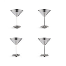 Ruostumattomasta terÃksestÃ valmistetut Martini-lasit 4, 8 Oz Metal Cocktail-lasit, sÃrkymÃtÃ¶n, kestÃvÃ, peilipintainen lasi