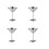 Stainless Steel Martini Glasses 4, 8 Oz Metal Cocktail Glasses, Unbreakable, Durable, Mirror Finish 1