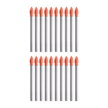 20 Stück 6MM Glas- und Fliesenbohrer-Set Hartmetall-Bohrwerkzeug