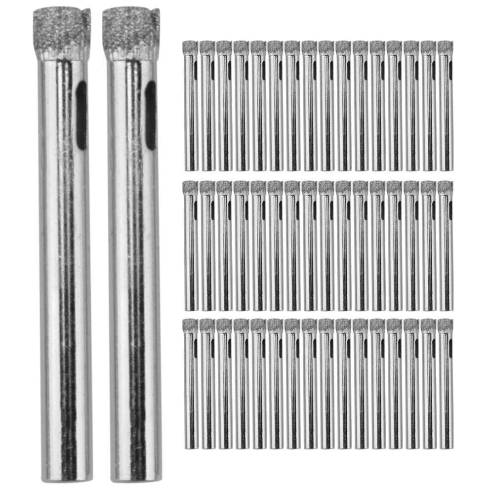 50Pcs Diamond Coated Drill Bit Set 6mm Diamond Tipped for Tile, Glass, , Porcelain,