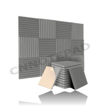 12 Pack selbstklebende Akustikplatten, schalldämpfende Schaumstoffplatten, hochdichte schalldämpfende Wandplatten (grau)