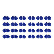 48 Stück Cheerleading Poms Metallic-Folie Cheer Poms mit Kunststoffgriff für Erwachsene Kinder Cheerleader Party blau