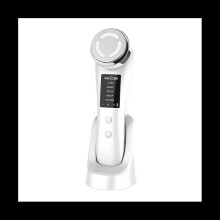 Face Massager Electric Face Lifting 5 in 1 Facial Massager Anti Aging Skin Tightening Firming Skin Care Tools (White)