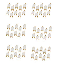 60 Sets Mini Display Staffelei mit Leinwand 8x8 cm Hochzeit Tisch Zahlen Malerei Hobby Malerei Handwerk DIY