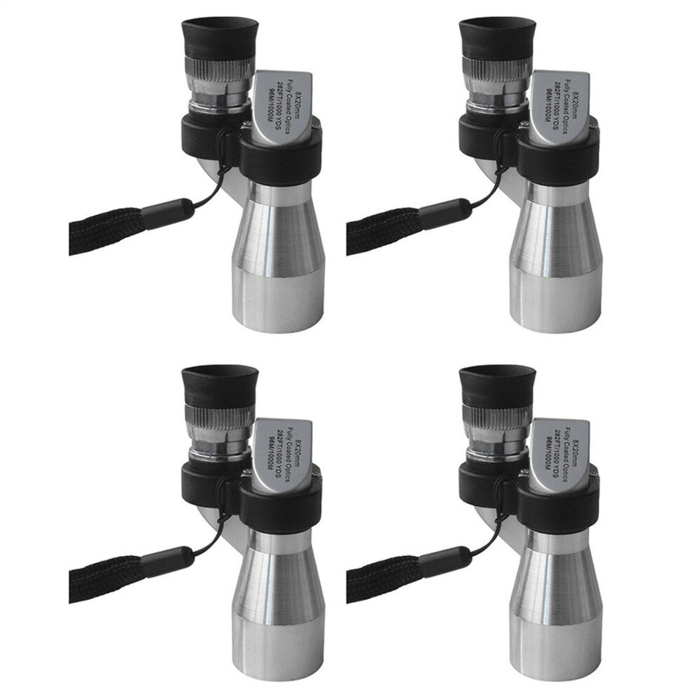 4X Mini 8X20HD Corner Optical Monocular Telescope Hiking Climbing Expedition Microscope Eyepiece