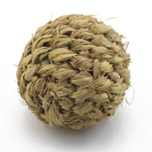 Haustier Kauspielzeug Naturgras Ball mit Glocke für Kaninchen Meerschweinchen Zahnreinigung