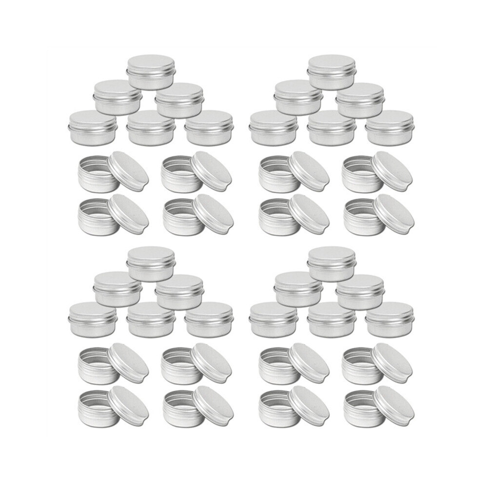 PACK of 100 - 15Ml Aluminium Tin Make Up Candle Pots Capacity Empty Big Cosmetic/Candle/