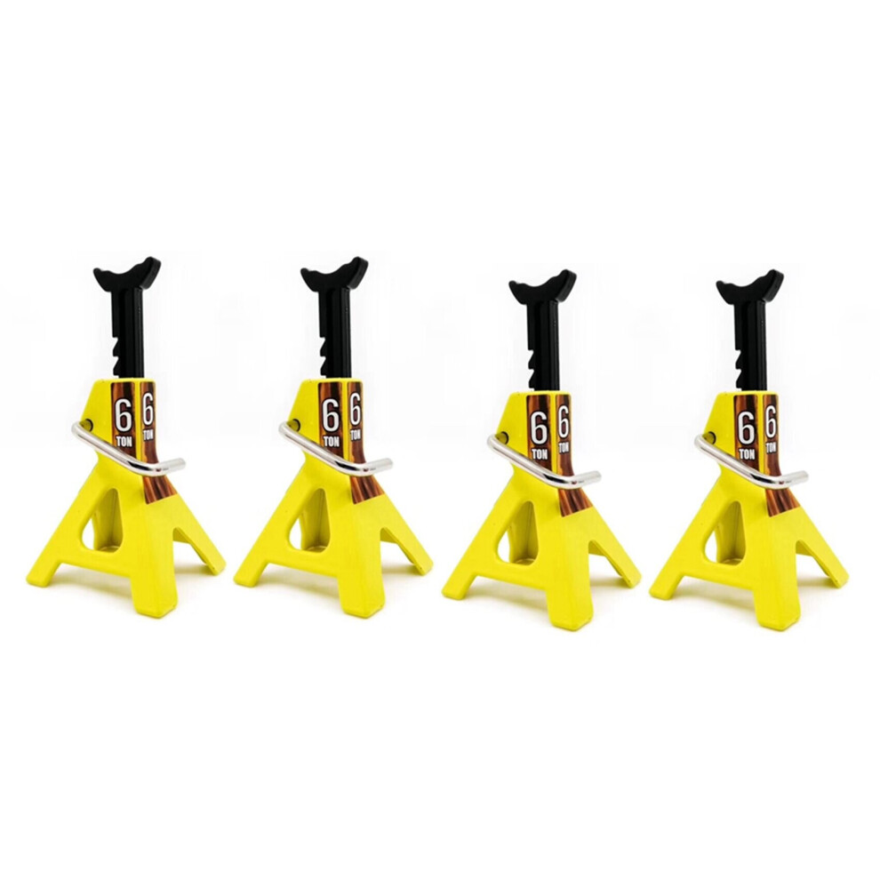 4Pcs Mini Toy Metal Jack Stands 6 Ton Height Adjustable for 1/10 RC Crawler Truck Car Trx4 SCX10 Simulation Climbing Vehicles(5CM)-image-OPC-PC2MKBT-NEW