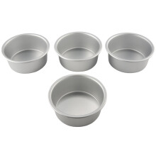 4 Inch Small Cake Pan 4, Backen Runde Kuchenformen Backformen für Mini-Kuchen Pizza, Quiche, & Healthy