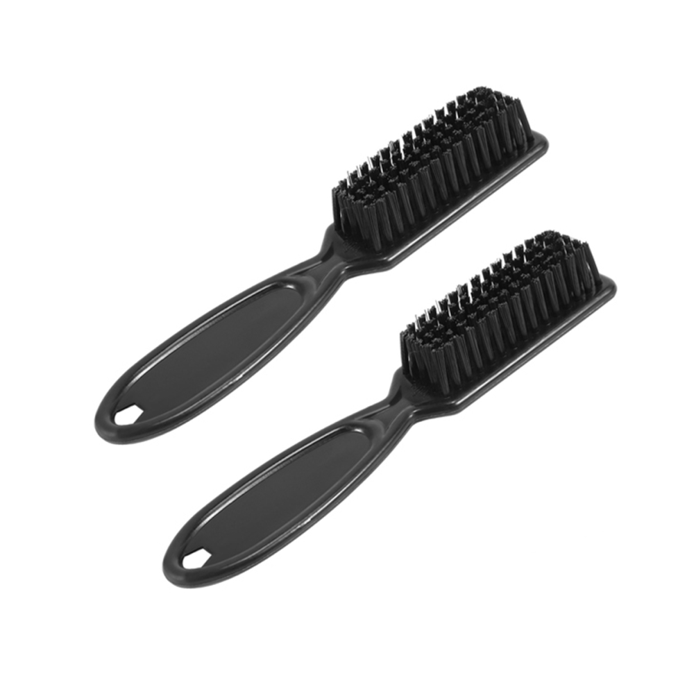 2 Pcs Fade Brush Comb Scissors Cleaning Brush Barber Shop Skin Fade Vintage Oil Head Shape Carving Cleaning Brush