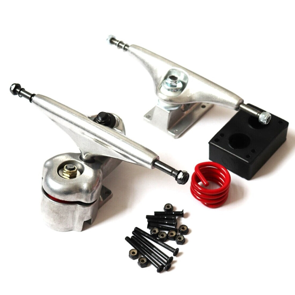 6.25Inch Meraki Surf Skate Truck Aluminium Alloy Land Surfskate Board Truck Part Supply Rotatable Spring Bracket,Silver