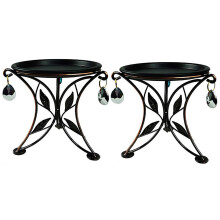 2X Mini Countertop Plant Stand Metall Topfpflanze, dekorative Blumentopf Rack Indoor Outdoor Halterung