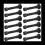 12 Pack Black Spring Door Stops, Flexible Spring Door Stopper with Low Mounted Black Rubber Bumper Tips 1