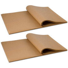 200 Stück ungebleichtes Pergamentpapier, vorgeschnittene Backpapierbögen, 12 x 16 Zoll, Antihaft, wasserbeständig