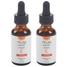 MELAO 2X Natural Vitamin C Serum for Face Organic Anti-Aging Topical Facial Serum, 20% Vitamina C + E 30ML