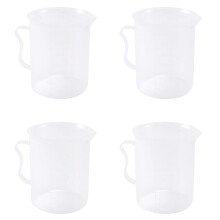 4X Messbecher 250ML Messbecher klar weiß Kunststoffbecher