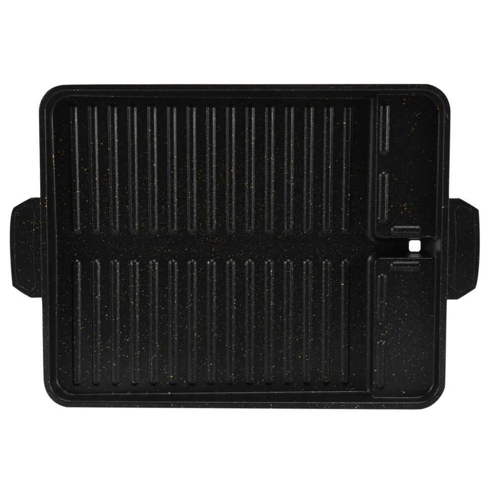 Portable Korean BBQ Grill Pan Non-Stick Grill Plate Butane Gas Stove Cooker Party Picnic Terrace Beach Barbecue Tray