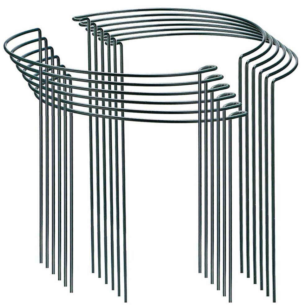 Pack of 12 Semi-Circular Ring Plant Garden Flower Support Stakes,for Flowers Plant,Border Support