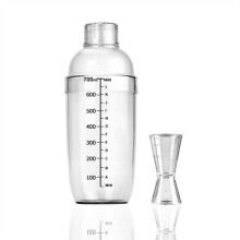 Cocktail Shaker, 700Cc/24 Oz Plastic Cocktail Shaker Set Use Wine Shaker Bar Mixing Tool