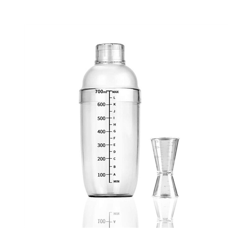 Cocktail Shaker, 700Cc/24 Oz Plastic Cocktail Shaker Set Use Wine Shaker Bar Mixing Tool