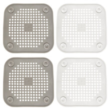 4X Square Drain Cover für Dusche Drain Hair Catcher Flat Silikon Plug für Bad und Küche Filter Dusche Drain
