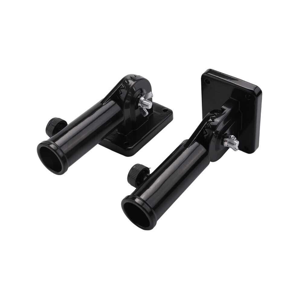 2 in 1 Multifunctional Adjustable Flagpole Bracket Heavy Duty Aluminum All Weather Flag Holder Wind Resistant(Black)
