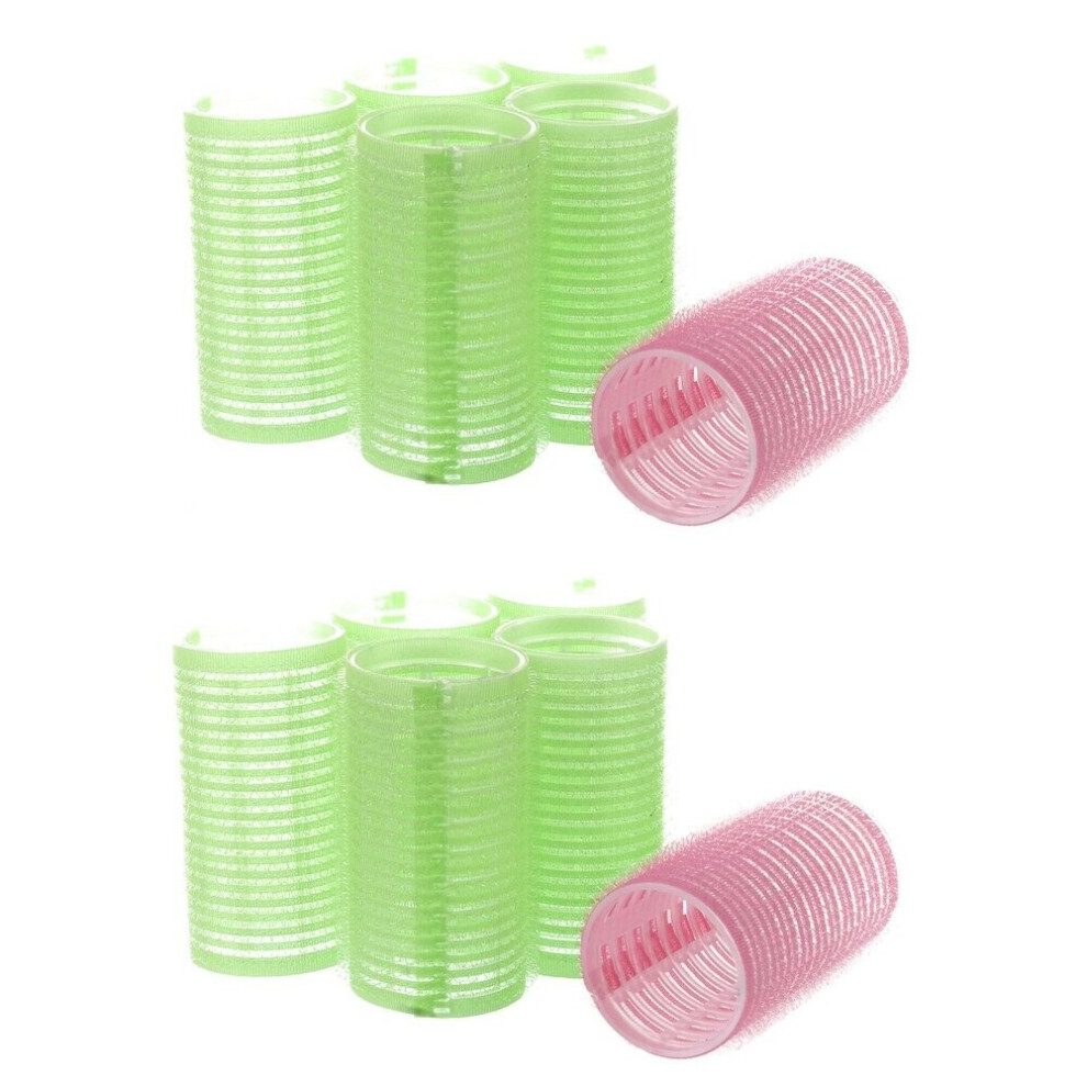 12X Big Self Grip Hair Rollers Cling DIY Hair Curlers 3cm