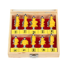 10 Bit Architectural Molding Router Bit Set-1/2 Inch - 16101