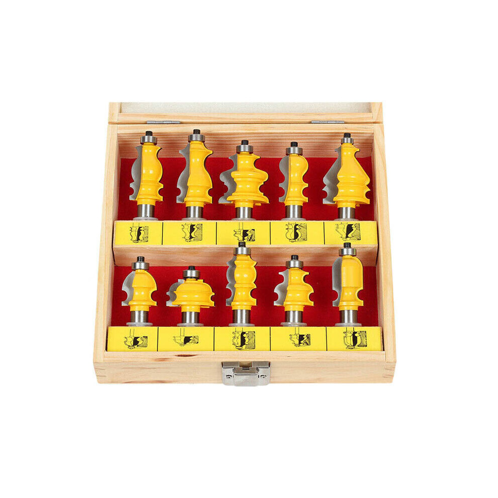 10 Bit Architectural Molding Router Bit Set-1/2 Inch - 16101
