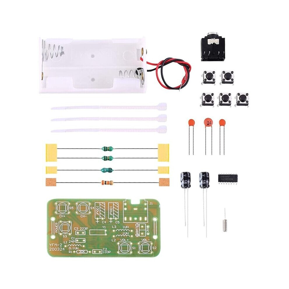 76MHz-108MHz Stereo FM Radio Receiver Module FM DIY Electronic Soldering Kit Circuit PCB Board Solder Practice Project