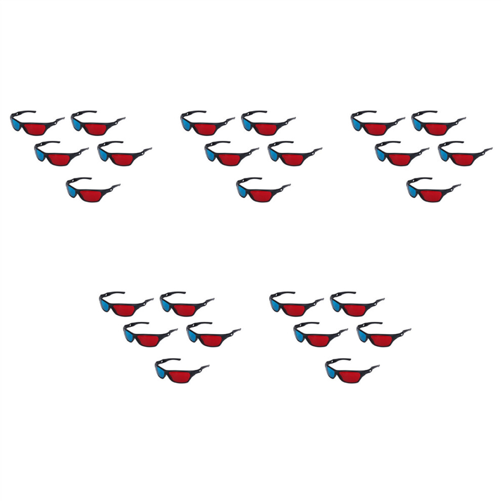 25X Red and Blue Anaglyph Dimensional 3D VISION Glasses for TV Movie Game DVD