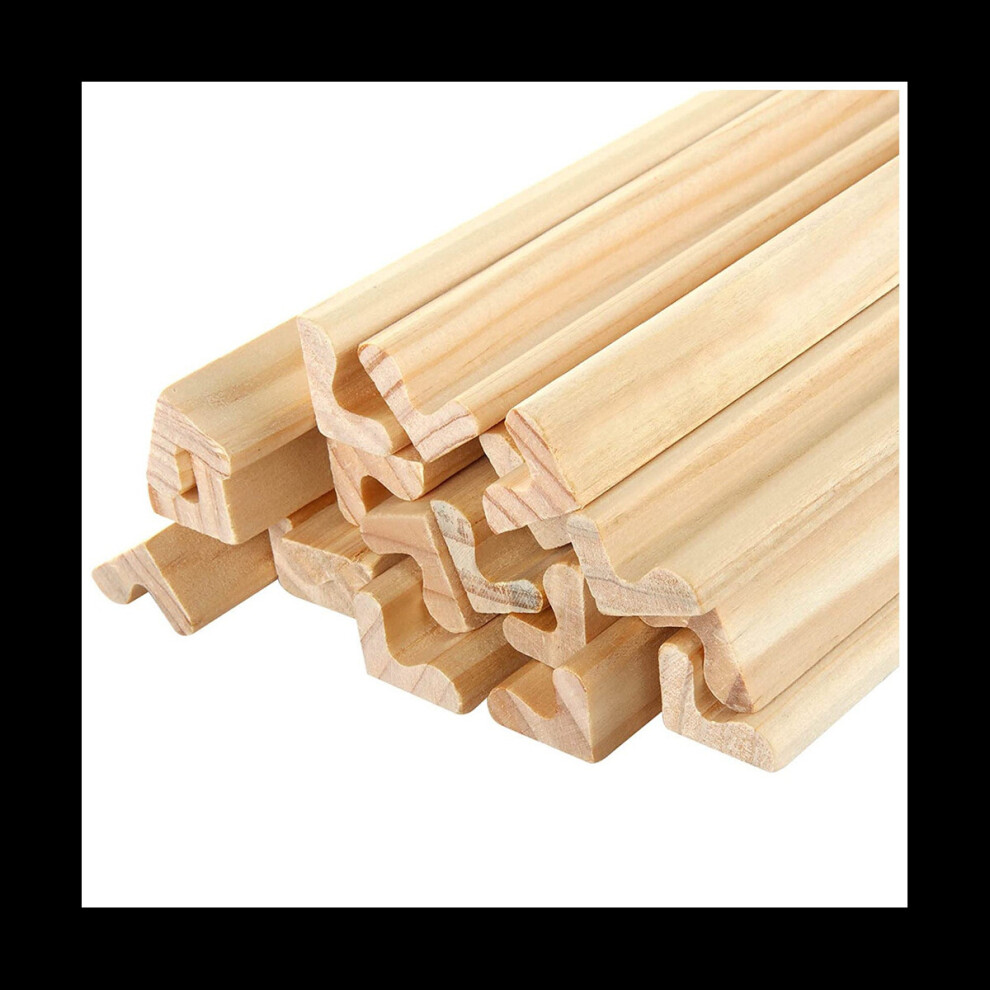 20-Pack Wooden Tile Holders Replacement Rack Racks Trays, Tile Holders Great for Crafts,Game Stands,19cm