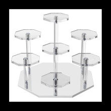 Acryl Risers Display Stand, 7-Tier Parfüm Organisator und Cupcake Stand, Storage Display Stand für Sammlerstücke und Kunsthandwerk