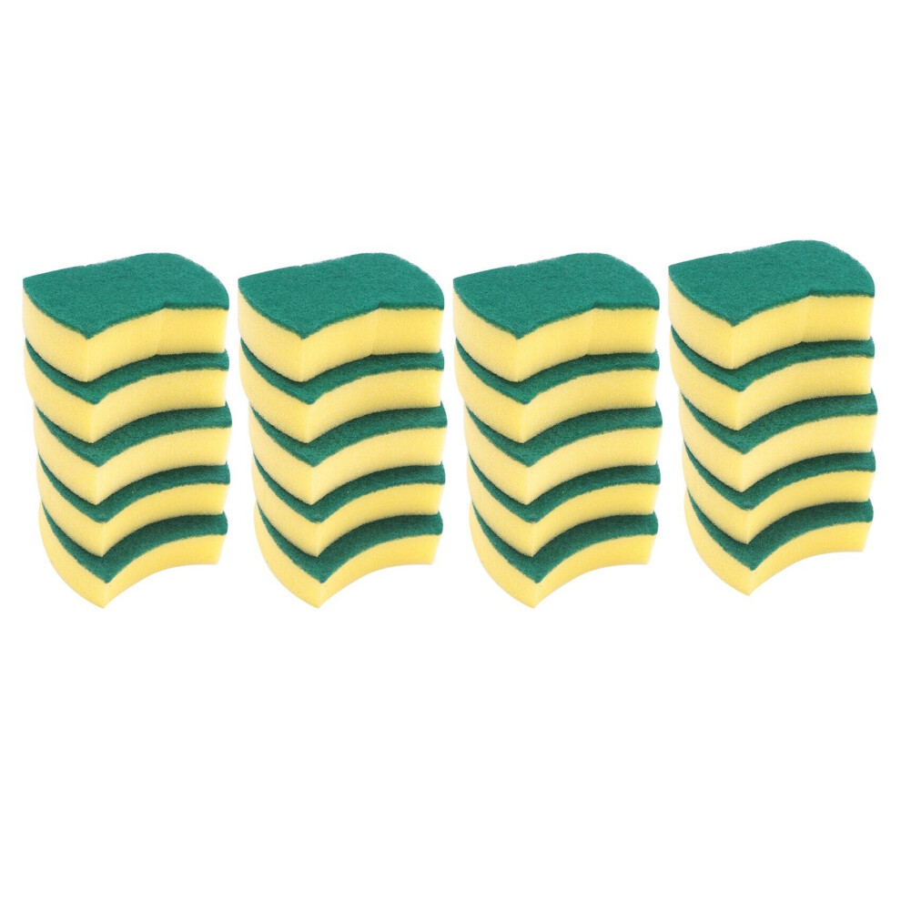 120Pcs Multi- Double-Faced Sponge Scouring Dish Washing Scrub Sponge Stains Removing Cleaning Scrubber Brush