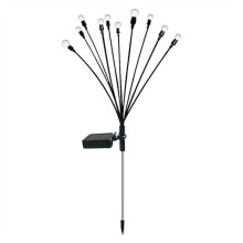 1PCS 10 Head Solar Powered Firefly Lights, 10 LED Outdoor Waterproof Solar Swaying Garden Lights