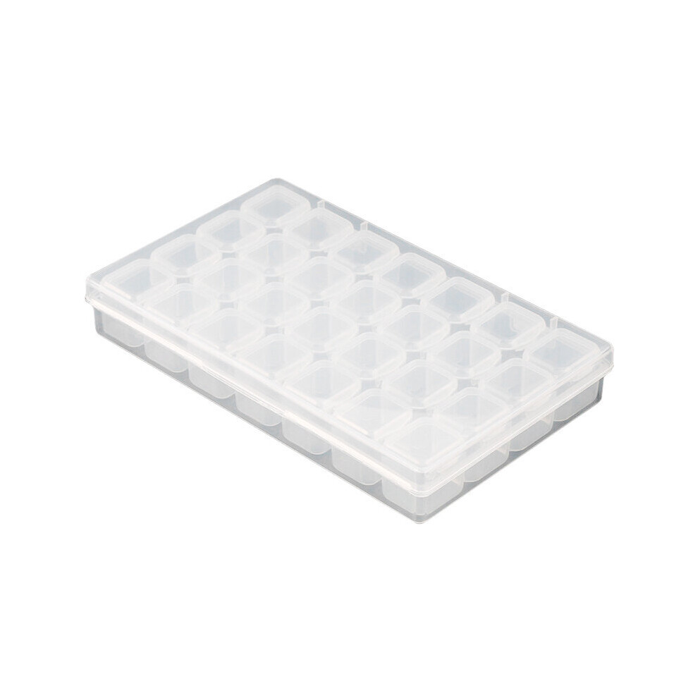 17X10.8CM 28 Slots Jewelry Plastic Storage Box Rhinestone Beads Pill Earrings Storage Box Case Container